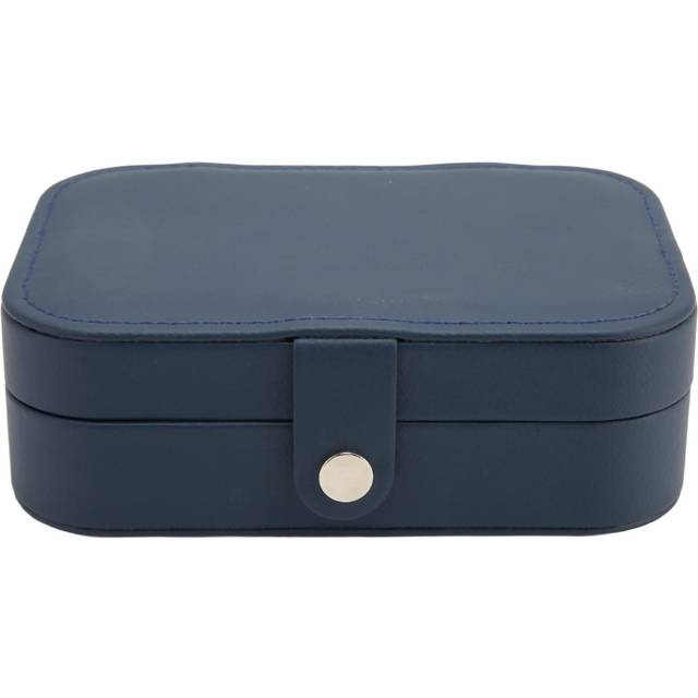 Portable Jewelry Box PU Leather Large Capacity 2 Layers Travel Jewelry Organizer Case for Ring