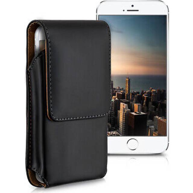 Phone holster for belt 13.5 x 6.9 cm clip on - black