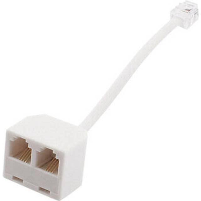 Rj11 6p4c male to female phone line splitter socket extension telephone adapter