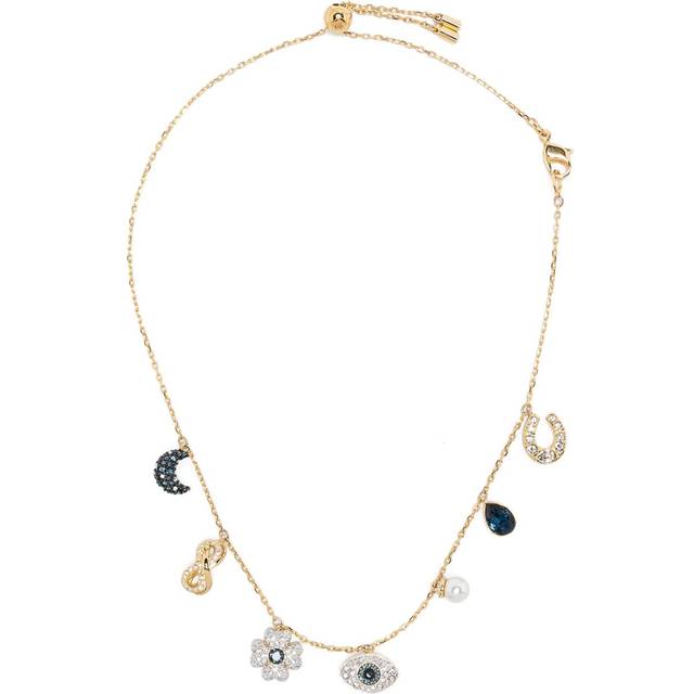 Swarovski - Symbolica charms choker necklace - women - Faux Pearl/Crystal/Gold Plated Metal - One Size