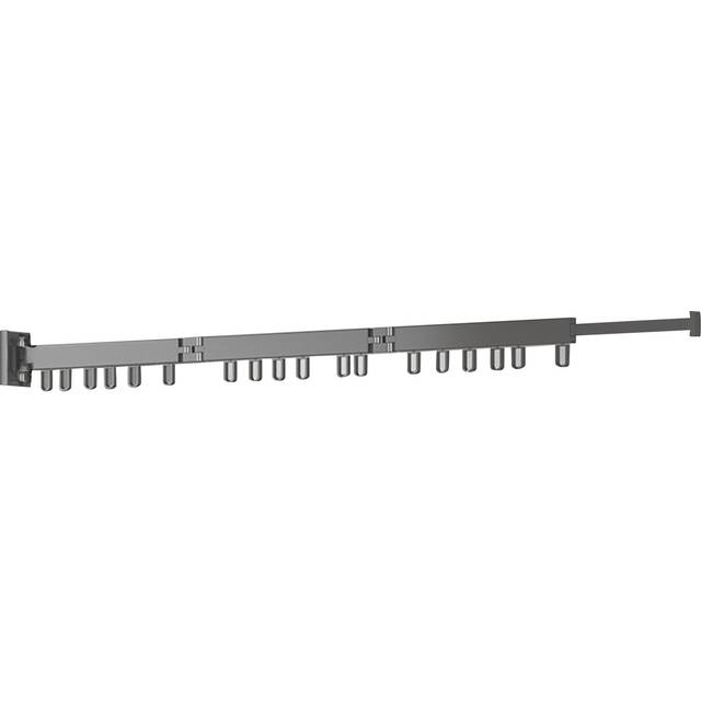 Clothes Drying Rack Aluminum Alloy Retractable Laundry Drying Rack Balcony Punch Free Wall Mounted
