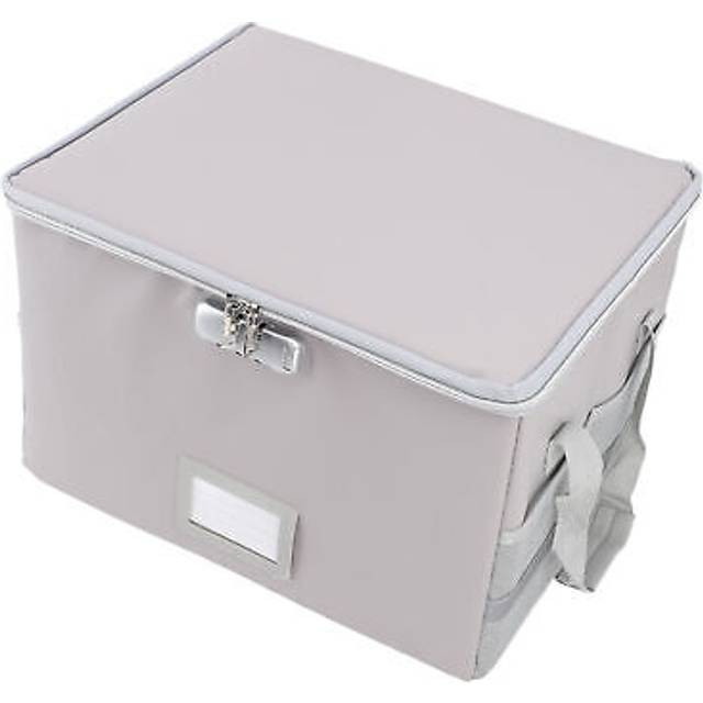 Fireproof Document Box with Lock Waterproof Portable File Organizer Storage Box for Office