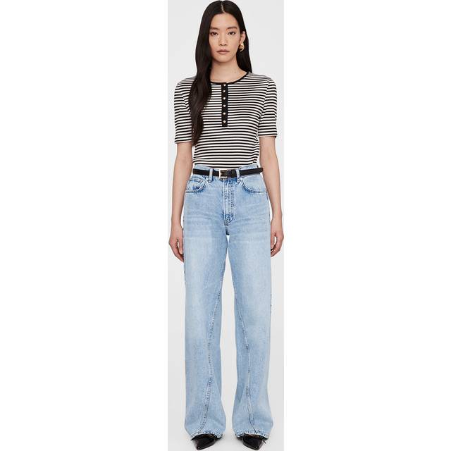 Alessia Tee - Cream And Black Stripe Xs - XS