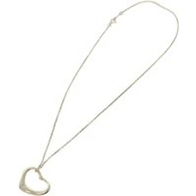 Womens Preloved Return to Tiffany Heart Pendant Necklace Wo - Silver - Grey - One Size