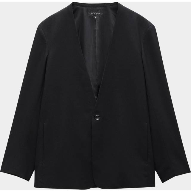 Rag & Bone Collarless Ripstop Wool Blazer