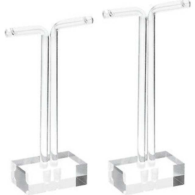 1 set 4"/5" height acrylic earring display t stand jewelry storage rack, clear