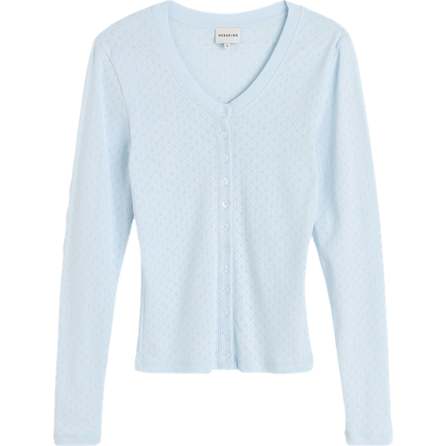 Dylan Cardigan - Light Blue - Blue - L - HERSKIND - Long sleeve tops