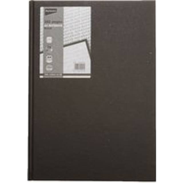 Ryman Notebook A4 Bumper Ruled Bound 352 Pages 192 Sheets, Black