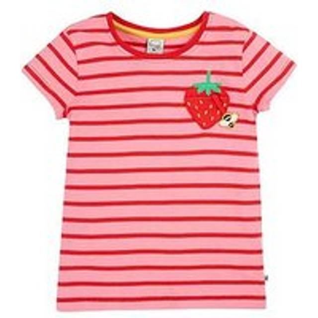 Frugi Girls Camille Applique T-shirt - Pink, Pink, Size Age: 2-3 Years - age: 2-3 YEARS