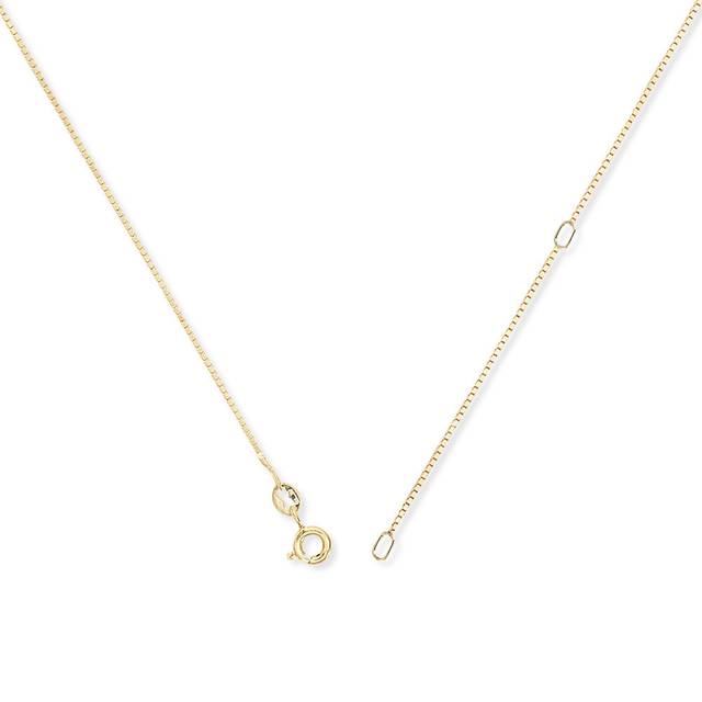 Jewelco London 9ct Yellow Gold - Convertible Box to Pendant Chain Necklace - 0.8mm gauge - CNNR02454L