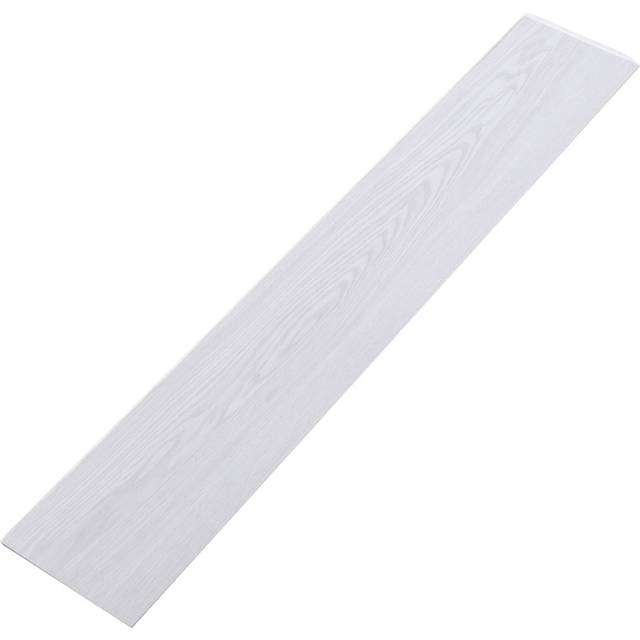 Living and Home Sticky Back Wood Grain PVC Flooring 7 Pack - White