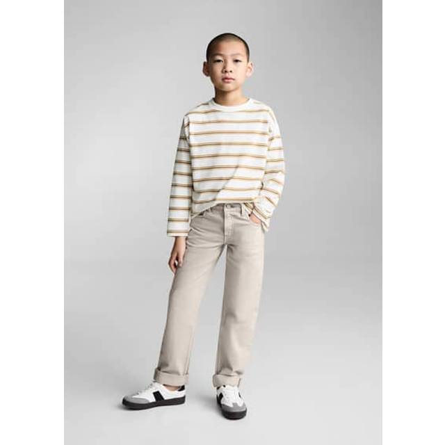 Striped oversized t-shirt ochre - Kids - 9-10 years - MANGO KIDS - Ochre