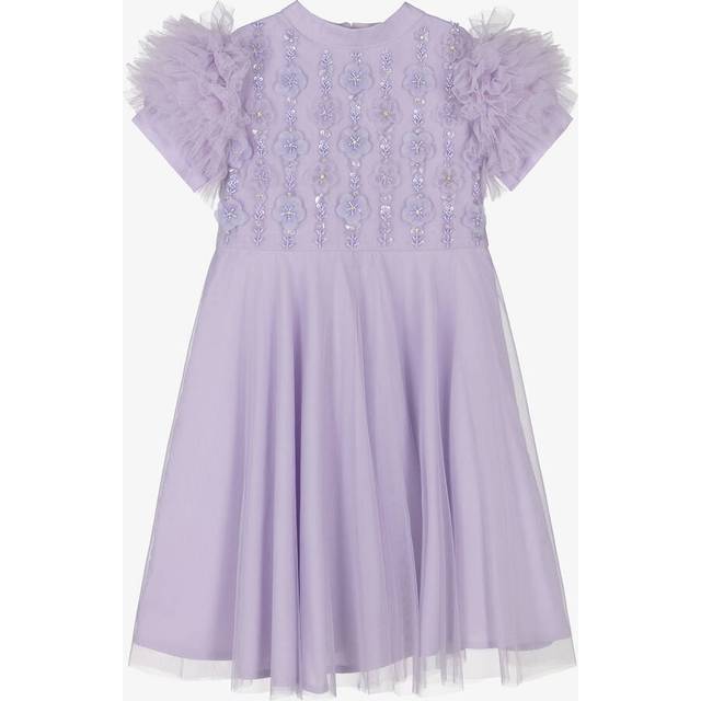 Tutu Du Monde Girls Lilac Purple Flower Tulle Dress - 10-11 year