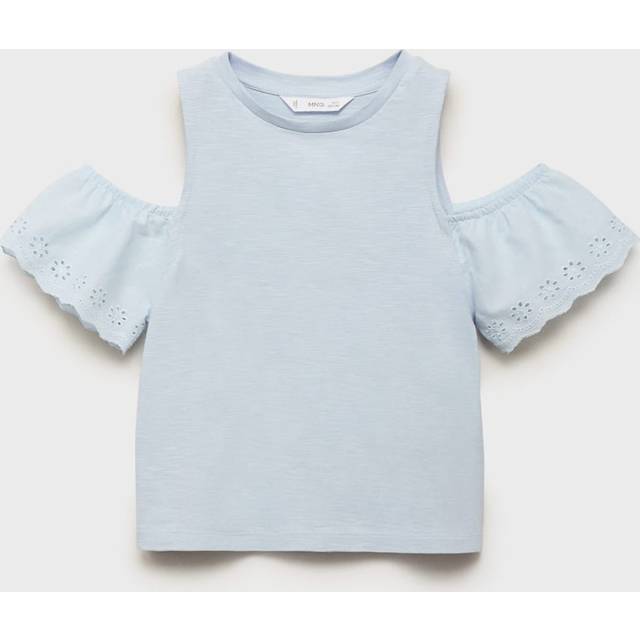 Cut-out t-shirt sky blue - Kids - 13-14 years - MANGO KIDS - Sky Blue