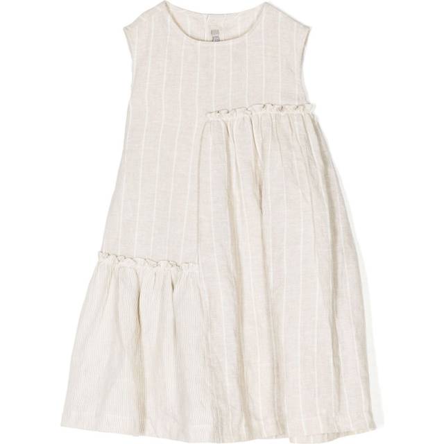 Il Gufo - sleeveless striped linen dress - kids - Linen/Flax - 2 - Neutrals