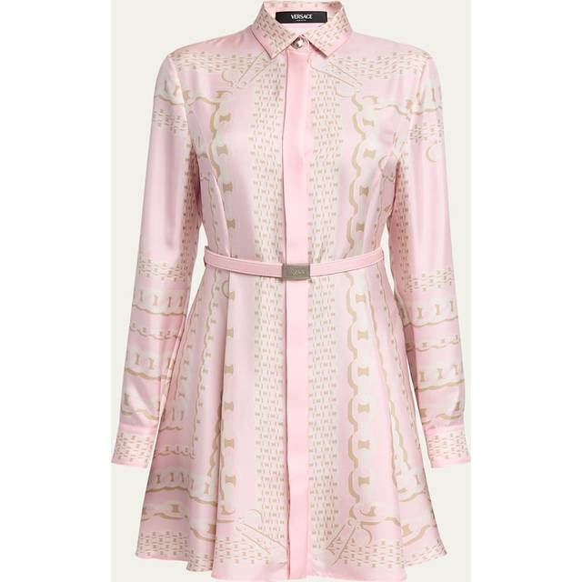 Treasure Foulard Silk Twill Dress - PASTEL PINK - 42 IT (6 US)