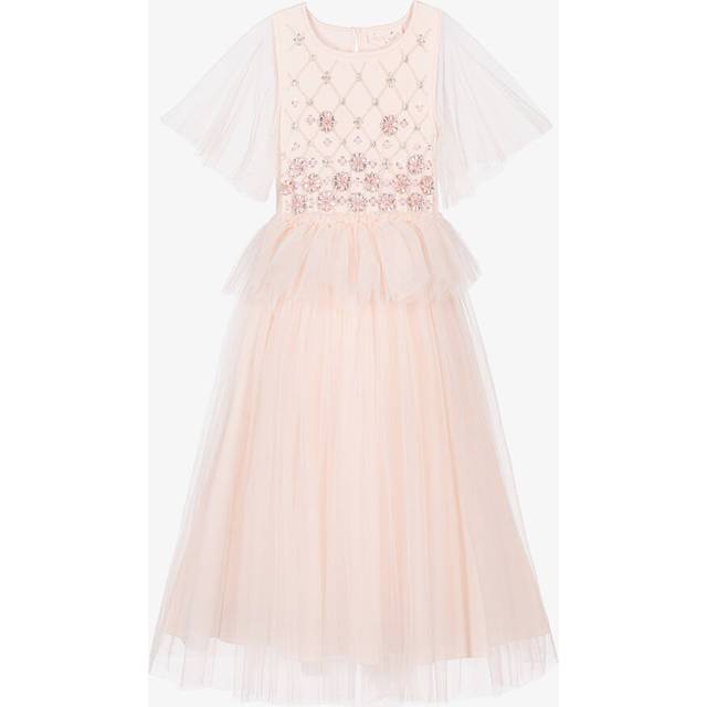 Tutu Du Monde Girls Pale Pink Tulle Beaded Dress - 10-11 year