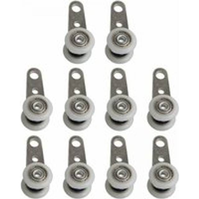 Cyslmuk - Set of 10 Casters for Bay Windows or Sliding Doors - Metal and Plastic - 4 x 1.9 cm