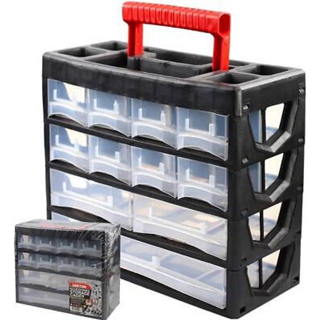 Dekton 19 Compartment Box Storage Tool Organiser Case Screw Nail Nut Bolt