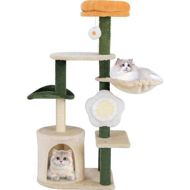 114CM Tall Cat Tree Cute Flower Pet Activity Center Pet Furniture
