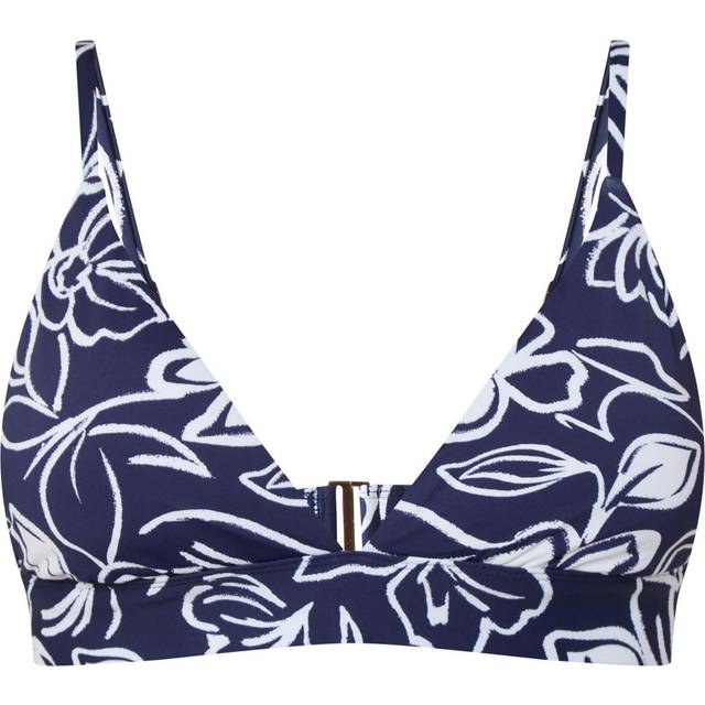 Ralph Lauren V-Neck Triangle Bikini Top, Navy/Multi