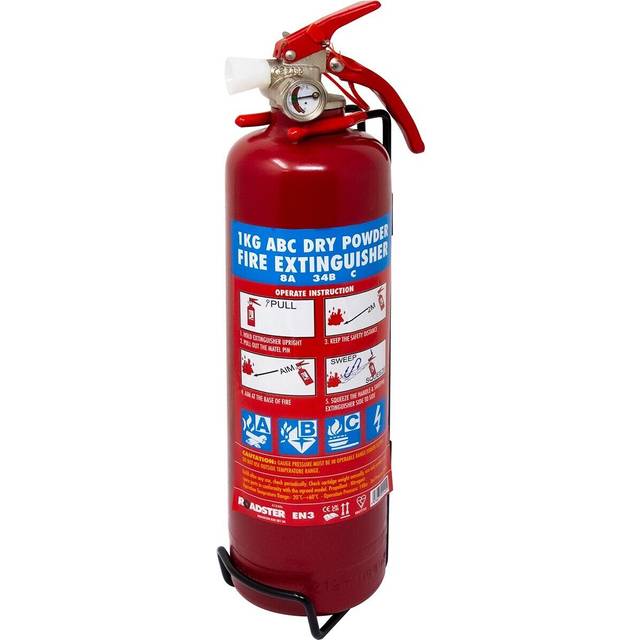 1kg abc powder fire extinguisher home office kitchen shop car taxi caravan