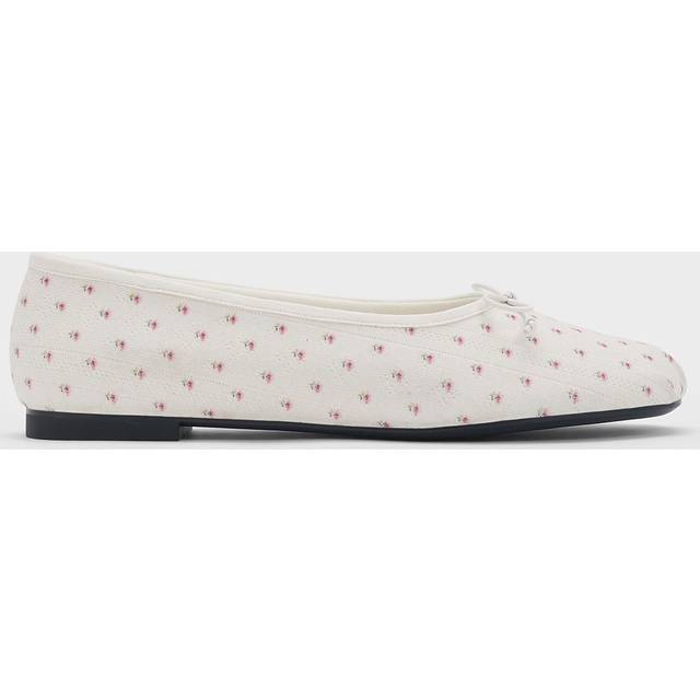Charles & Keith - Floral-Print Bow Ballet Flats - Multi - UK 7