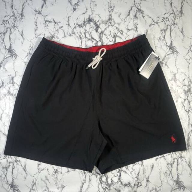 Polo ralph lauren mens black traveler swim shorts size xl trunks