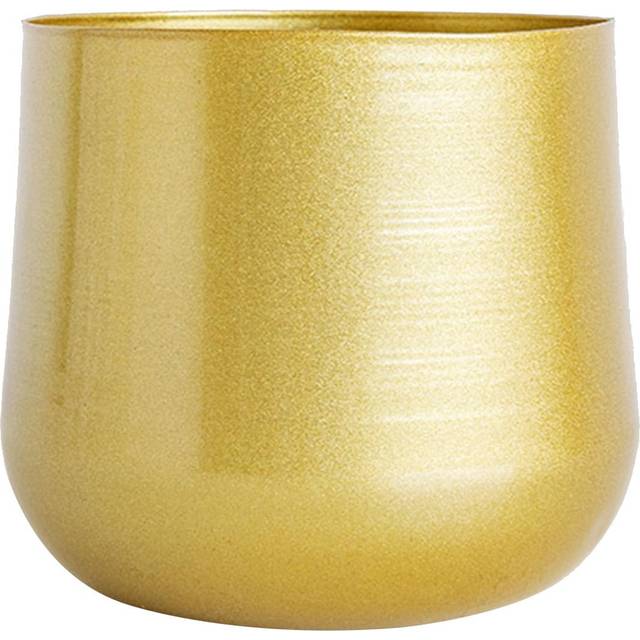 Iron Flowerpot Stylish Modern Decorative Gold Planter Pot for Indoor Outdoor Home Decor