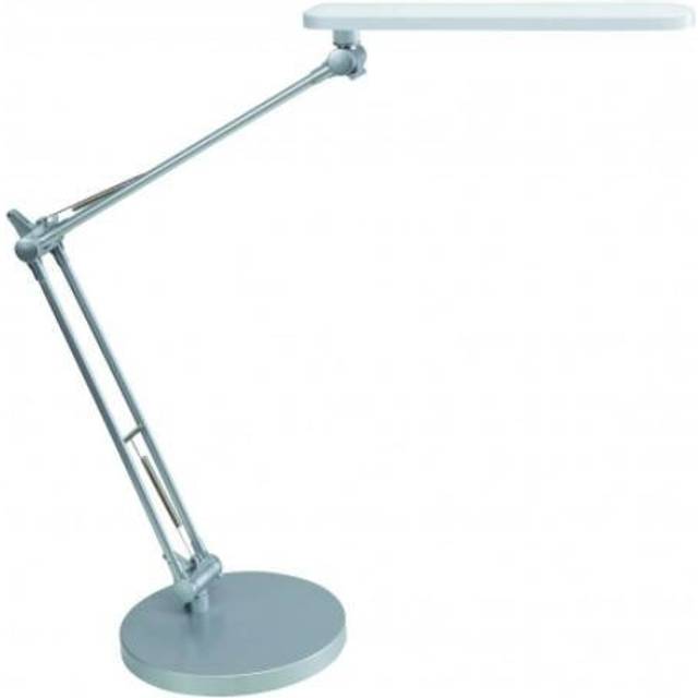 Alba trek led desk lamp white and silver ledtrek uk