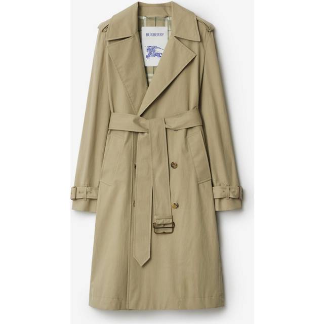 Burberry Long Gabardine Trench Coat - Beige - 14