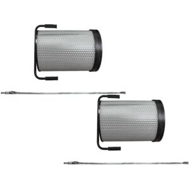 2x Fine Dust Filter compatible with Holzmann extraction unit ABS1500FF Extraction System for Woodworking Machines - With Cleaning Brush - Vhbw
