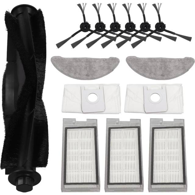 Robot Vacuum Cleaner Accessory Brush Dust Bag Cleaning Cloth Set Kit for EVE PLUS