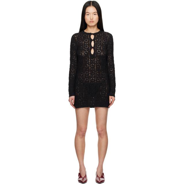 Loulou de Saison Black Evan Minidress - Black - L