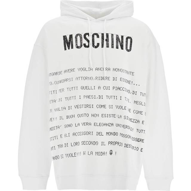 hooded sweatshirt with letter - L White (L)