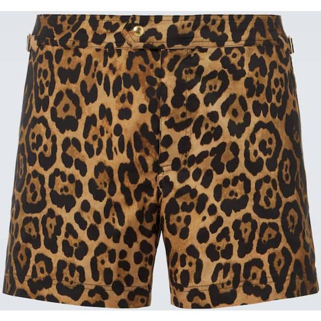 Tom Ford Leopard-print swim trunks