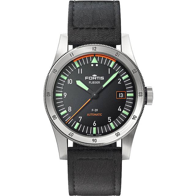 Fortis Flieger F-39 Automatic On Aviator Strap