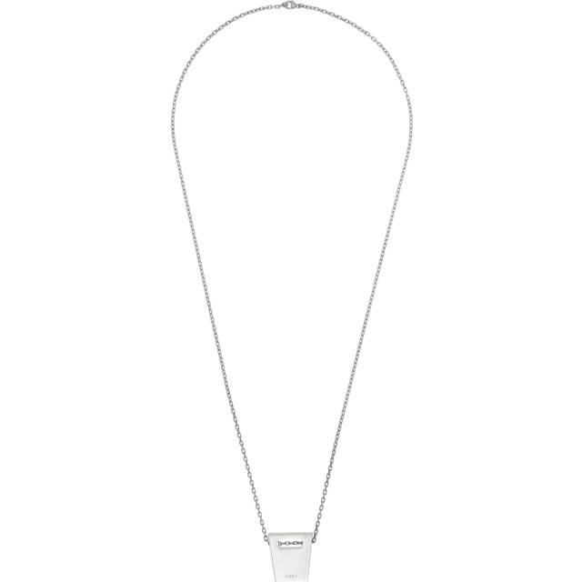 Rick Owens Silver Hollywood Dogtag Necklace - 128 PALLADIO - UNI