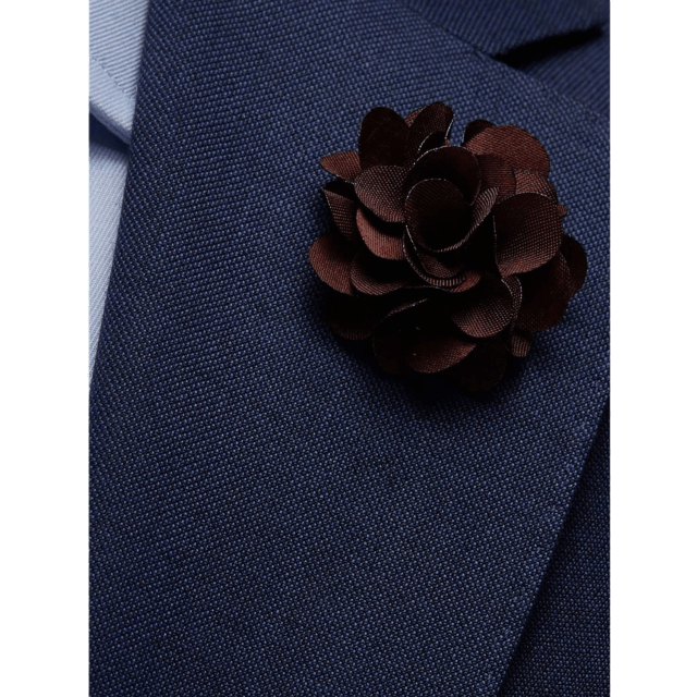 Brown Flower Lapel Pin