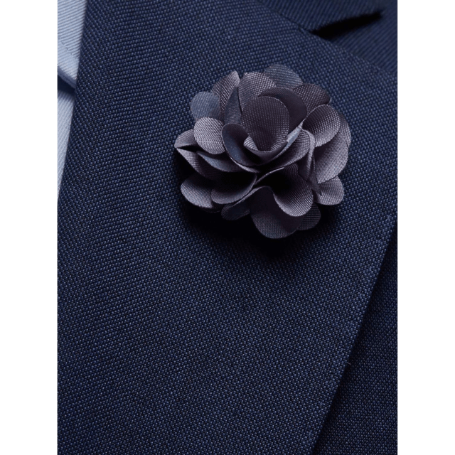 Grey Flower Lapel Pin