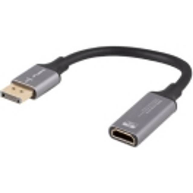 Lanberg DisplayPort till HDMI Adapter 8K Svart - 0.2m