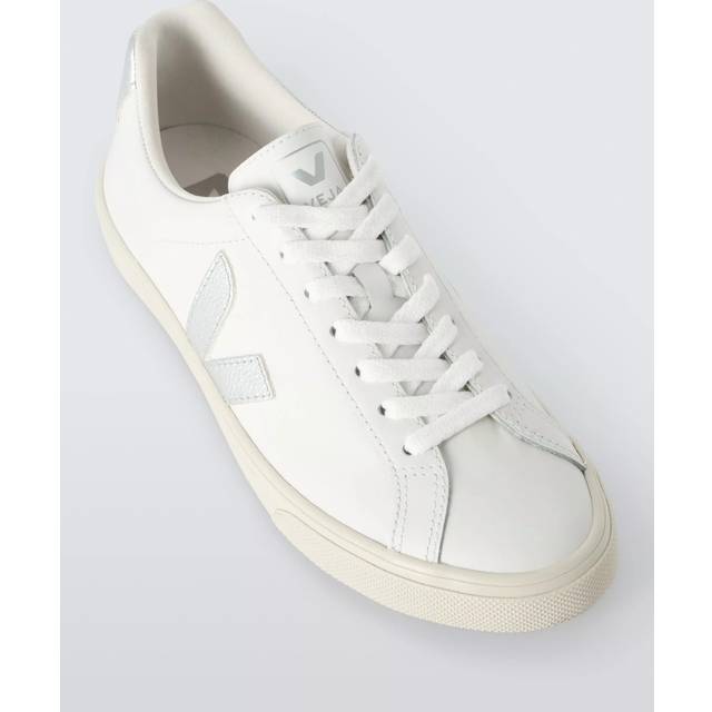 Veja Women's Esplar Logo Trainers - White/Grey, White/Grey, Size 8, Women