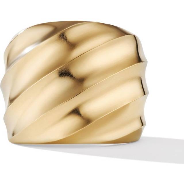 David Yurman - 18kt recycled gold Cable Edge saddle ring (18.8mm) - women - 18kt Recycled Gold - 8
