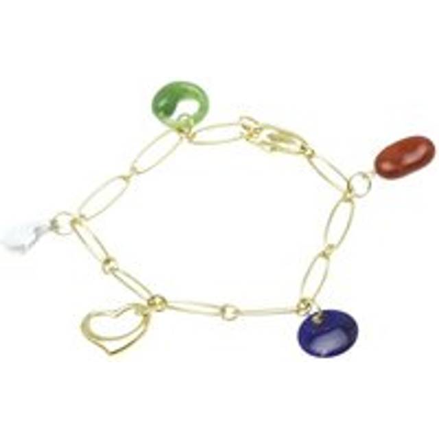 Preloved MultiGemstone Charm Bracelet 18k Gold Unisex - Metallics - One Size