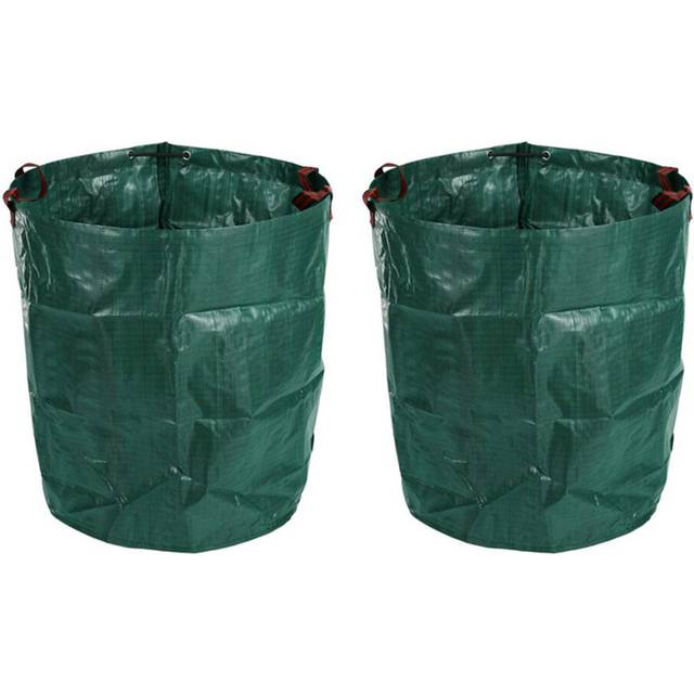2X 270L Garden Waste Bag Strong Waterproof Heavy Duty Reusable Foldable Rubbish Grass Sack