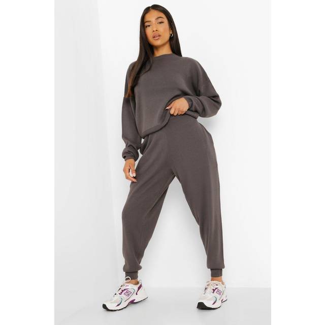 Womens Petite Knitted Jumper & Jogger Co-Ord - Grey - 8, Grey