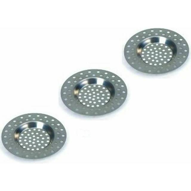 3pc steel kitchen sink strainer bath strainer plug filter plug hole waste clean