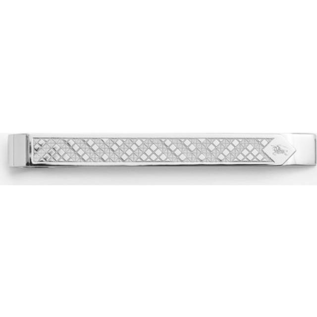 Burberry Check Prism Tie Bar - Silver - One Size