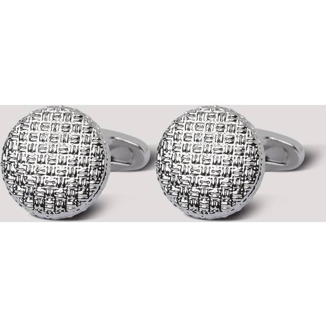 Hawes & Curtis Silver Round Mesh Textured Cufflinks Size: One Size