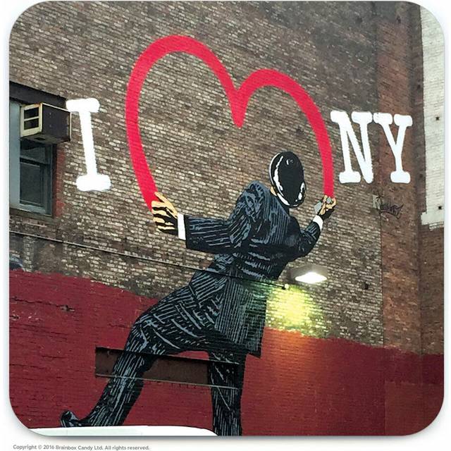 Street art drinks mat coaster cheap present birthday gift graffiti i love ny